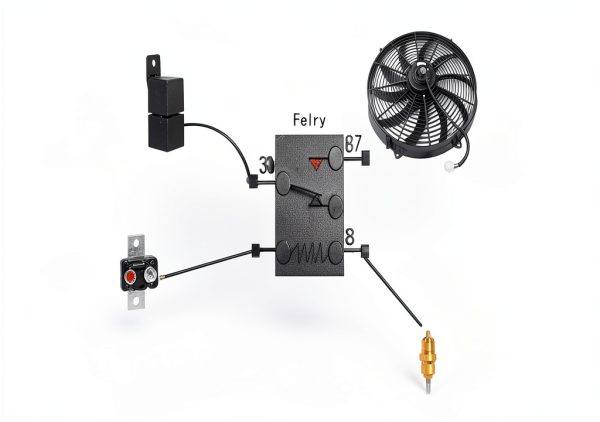 12V 80W Radiator Fan FSBCGT Black 7‑Inch-1