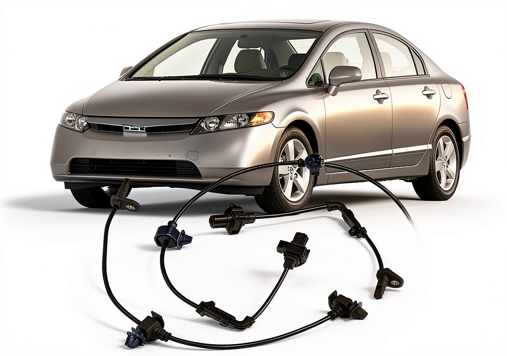 HHGKPVX ABS sensor installed on a Honda Civic wheel hub