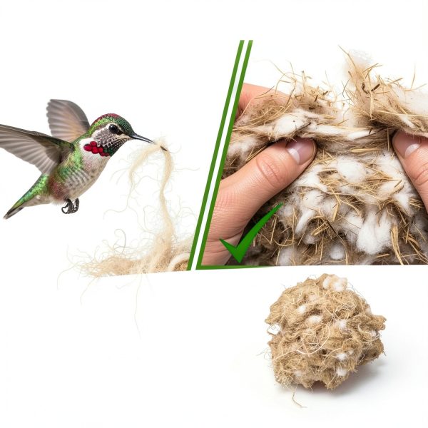 Bird Nesting Material - Hummingbird Nesting Material - Mixing Parakeet Nesting Material - Nesting Bedding for Finches Canary Wild Birds Ideal for Cage Gardens Tree Trunks - Bird Nest Supplies 3.6 oz-3