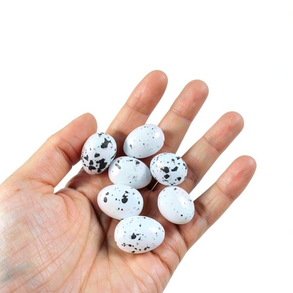 GXXMEI 24PCS/Set Small Faux Bird Nest with Eggs for Crafts, Artificial Rattan Birds Nest for Easter Wedding Home Party Christmas Tree Decoration (8pcs Mixed Small Size Nest, 16pcs Eggs)-2
