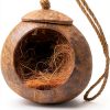 Bird Nest Coconut Shell House 2 Pack by AHBLQD for Parakeet Breeding-5
