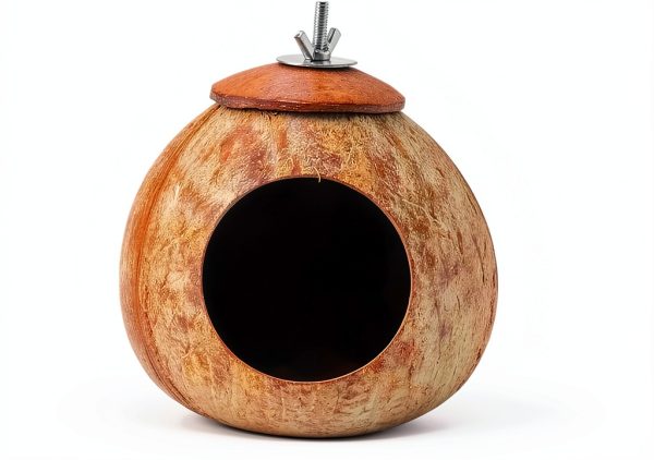 Bird Nest Coconut Shell House 2 Pack by AHBLQD for Parakeet Breeding-4