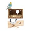 Parakeet Nesting Box Tierecare Bird Nest with Acrylic Front & Perch-3