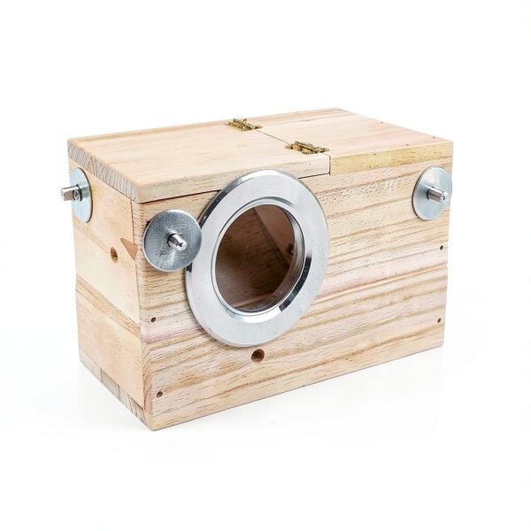 Parakeet Nesting Box GINDOOR Transparent Acrylic Bird House-3