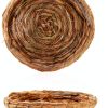 6 Packs Woven Straw Bird Nests, 8" Handmade Flat Base Spawning Nest, Small Animal Breeding Bed Hatch House Cage Accessories for Dove Pigeon Parrot Cuckoo Sparrow Rabbits Chinchillas Hamster-1