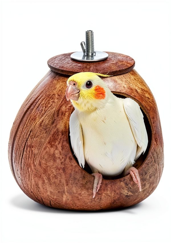 Bird Nest Coconut Shell House 2 Pack by AHBLQD for Parakeet Breeding-3