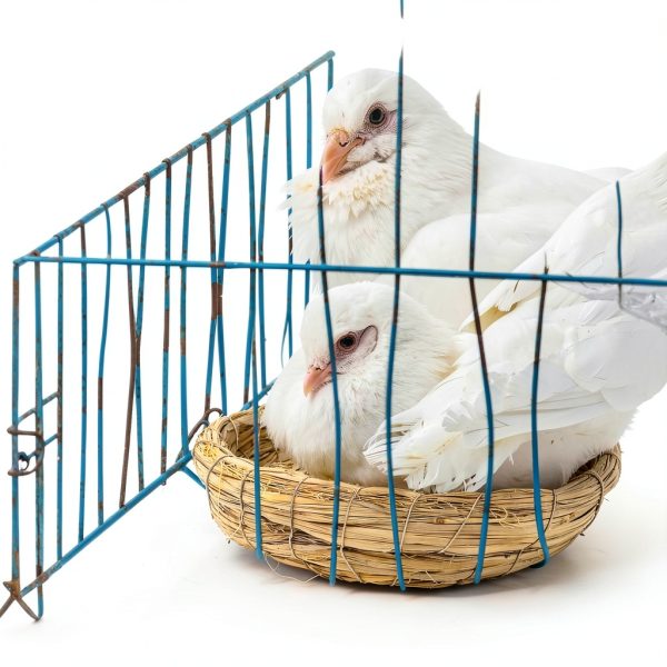 6 Packs Woven Straw Bird Nests, 8" Handmade Flat Base Spawning Nest, Small Animal Breeding Bed Hatch House Cage Accessories for Dove Pigeon Parrot Cuckoo Sparrow Rabbits Chinchillas Hamster-4