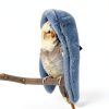 Cozy Bird Blanket by Wontee Bird Nest Medium Grey Plush Hammock-0