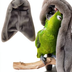 SIMENA Bird Blanket for Cage, Corner Fleece Bed for Birds, Cozy Bird Warmer, Parrot House for Cage, Cuddle Nest Hanging Toy for Lovebirds Parakeet (Medium)-0