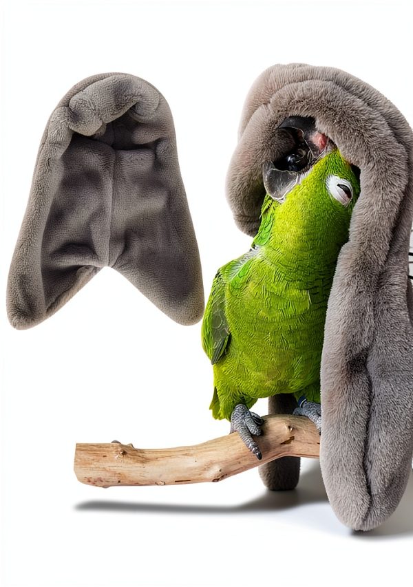 SIMENA Bird Blanket for Cage, Corner Fleece Bed for Birds, Cozy Bird Warmer, Parrot House for Cage, Cuddle Nest Hanging Toy for Lovebirds Parakeet (Medium)-0