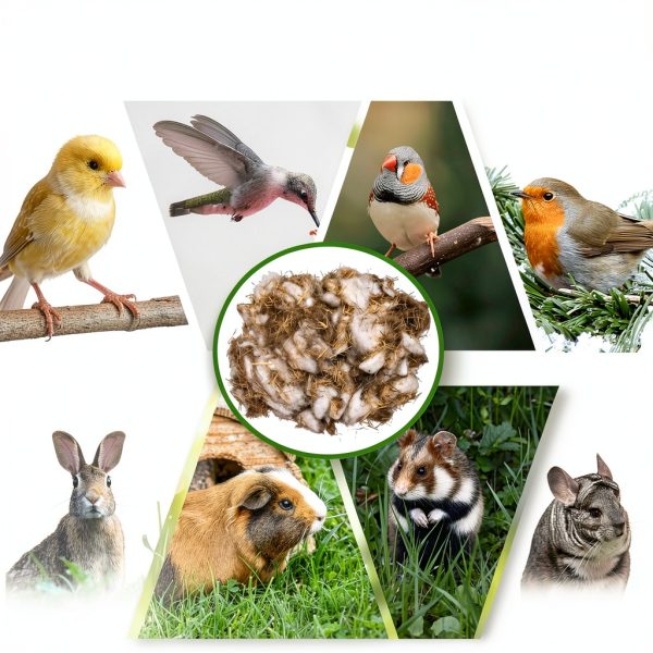 Bird Nesting Material - Hummingbird Nesting Material - Mixing Parakeet Nesting Material - Nesting Bedding for Finches Canary Wild Birds Ideal for Cage Gardens Tree Trunks - Bird Nest Supplies 3.6 oz-2