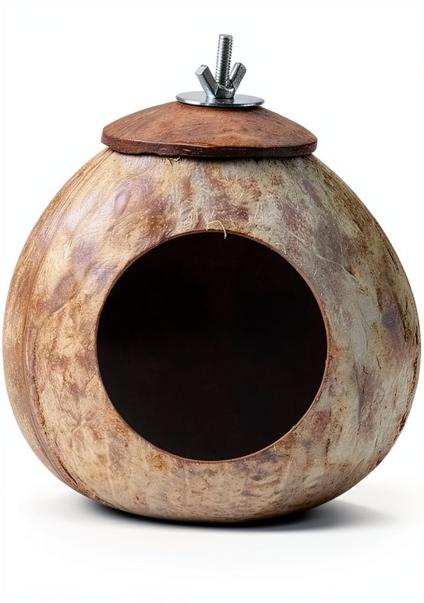 Bird Nest Coconut Shell House 2 Pack by AHBLQD for Parakeet Breeding-2