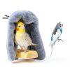 Cozy Bird Blanket by Wontee Bird Nest Medium Grey Plush Hammock-4
