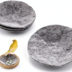 FOIBURELY 4 Canary Finch Nesting Wool Felt Pads(4.1 inch)-0