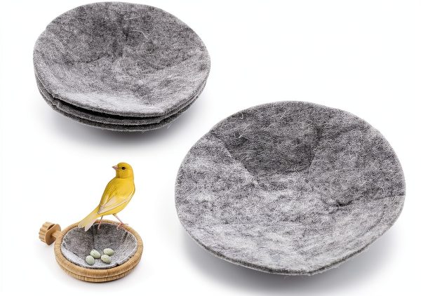 FOIBURELY 4 Canary Finch Nesting Wool Felt Pads(4.1 inch)-0