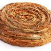 6 Packs Woven Straw Bird Nests, 8" Handmade Flat Base Spawning Nest, Small Animal Breeding Bed Hatch House Cage Accessories for Dove Pigeon Parrot Cuckoo Sparrow Rabbits Chinchillas Hamster-2